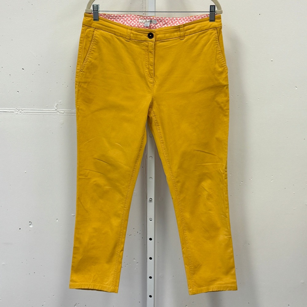 Boden Richmond 7/8 Crop Pants Mustard Yellow Chino Trousers WM415 Women's 10R